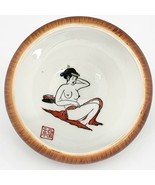 Vintage Japanese Kutani Bowl Erotic Nude Dish Cup Risque Mushroom Shape - £58.97 GBP