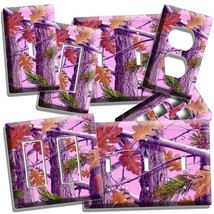 Mossy Tree Oak Leaves Pink Camo Camouflage Light Switch Outlet Wall Plate Cover - £13.41 GBP+
