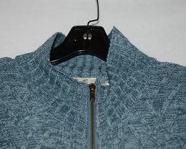 Simply Noelle Brand JCKT222Z Womens Misty Blue Zippered Sweater Jacket Size XXL image 2