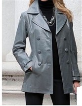 Women&#39;s Outerwear Winter Church100% leather blazer jacket coat plus 32W ... - $197.99