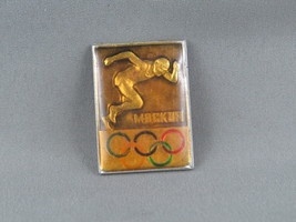 Moscow 1980 Olympic Pin - Track Events - Stamped Celluloid Pin - $15.00