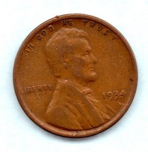 1934 Lincoln Wheat Penny- Circulated - £0.28 GBP