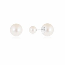 ANGARA 12mm Freshwater Pearl Double Sided Stud Earrings in Silver for Women - £174.93 GBP+