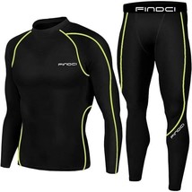 Men&#39;s Sports Running Set Compression Shirt + Pants Skin-Tight Fitness Size Small - £13.51 GBP