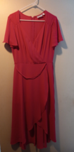 Premier Amour Pink Flowing Dress Size 10 Fling sheer over slip with tie ... - $19.79