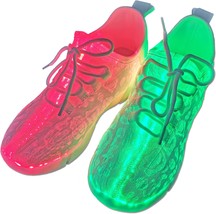 Hot Dingding Fiber Optic Led Shoes For Women Men Light Up Sneakers For A... - £43.28 GBP