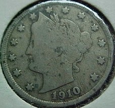 Liberty Head Five Cents 1910 VG - £3.46 GBP