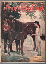 American Girl 8/1942-Orson Lowell cover art-info for girls-pulp fiction-VG - £48.07 GBP