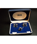 Swank Cuff Links and Tie Tack Genuine Blue Sodalite with Silver Colored ... - £15.71 GBP