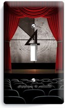 Tv Room Home Movie Theater Big Screen Single Light Switch Wall Plate Cover Decor - £8.00 GBP