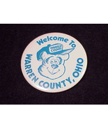 Welcome to Warren County, Ohio Promotional Pinback Button, Pin - £4.59 GBP