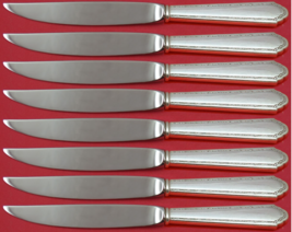 William & Mary by Lunt Sterling Silver Steak Knife Set 8pc Not Serrated Custom - £448.88 GBP