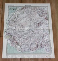 1932 Original Map Of Western Africa Rio De Oro Sahara Senegal Liberia Togo - £20.14 GBP