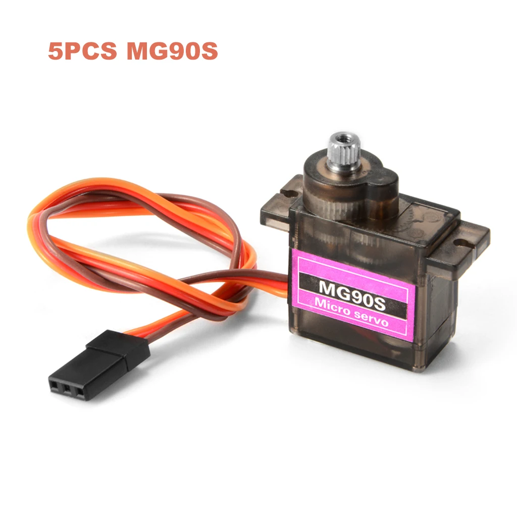 5PCS MG90S Metal Gear Servo 9g Servo SG90 Upgraded Digital Micro Servos for RC - £17.79 GBP