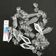 100Pcs 50mm Sword Drop Pendant Acrylic Crystal Bead Garland Chain Curtain 18.4cm - £21.28 GBP