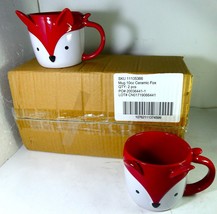 Starbucks 2 Ceramic FOX Mug  10 oz MIC 2019 in Brand Box With sku 11105366,NEW - £234.94 GBP