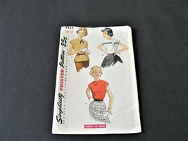 Simplicity 4434-Junior Misses’ &amp; Misses’ Blouses -Size 14-Sewing Pattern 1950s. - £13.32 GBP