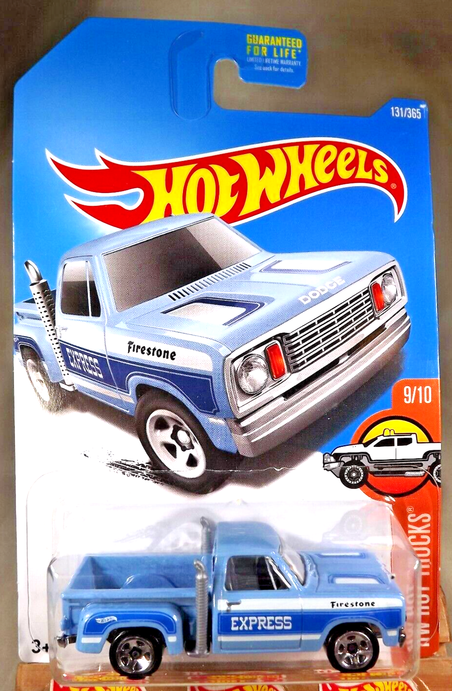 2017 Hot Wheels #131 HW Hot Trucks 9/10 1978 DODGE LI'L RED EXPRESS TRUCK Blue