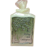 Cokesbury Inspirational Book Shaped Candle~Pewter Face~Be Strong and Cou... - $8.00