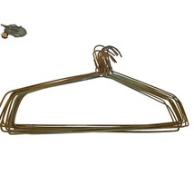 Wire Metal Hangers Heavyweight Large Base Set of 10 Vintage - £12.57 GBP