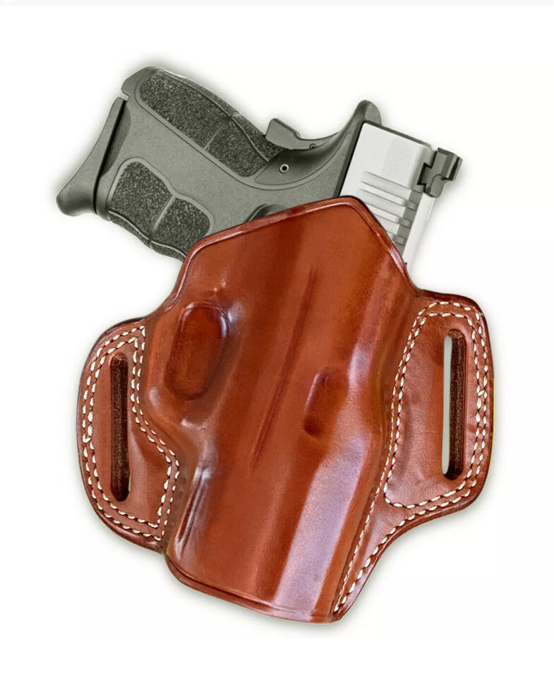 Primary image for Fits Springfield XDS 3.3’’ 9MM/40SW/45ACP Leather Belt Holster Open Top #1419#RH