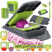 Vegetable Chopper Food Slicer Pro | 15 Pc Multifuctional Kitchen Gadgets For Oni - £28.30 GBP
