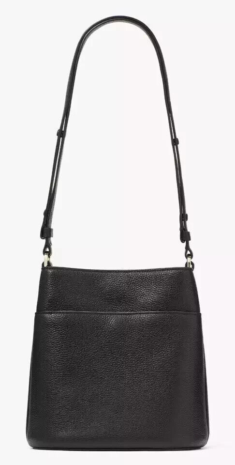 Kate Spade Leila Bucket Bag Black Pebbled Leather Purse KE489 NWT Purse $359