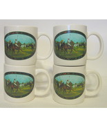 Ralph Lauren Ceramic Polo Mugs Set of 4 Multicolor Polo Scene - £31.38 GBP