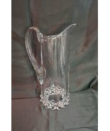 Vintage EAPG Heavy Clear Glass Water Pitcher 11&quot; Tall - £35.42 GBP