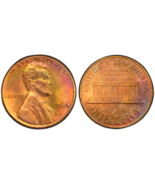 Toned 1964 P MS 65 RB Abraham Lincoln Memorial Cent PCGS Graded Slab 426 - $104.12 CAD