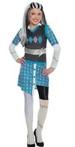 Girls Monster High Halloween Costume Frankie Stein Dress Tights 4 Pc-sz ... - $15.84