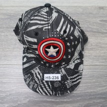 Marvel Comic Hat Mens One Size Blue Casual Tek Flex Captain America Flag... - $22.75