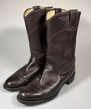 Justin Women’s Burgundy Leather Boots Size 6 C Style J 80061 - £19.56 GBP