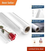 3 Mil Clear Cellophane Roll 100ft x 16in for Gift Wrapping &amp; Crafting - $19.75