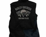 Harley Davidson XL Sleeveless Wrench Skull  Button Shirt Vest Mens - $36.18