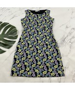 Casual Corner Womens Vintage y2k Sheath Dress Size 4 Blue Green Floral Mini - $40.60 CAD