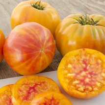 USA SELLER Big Rainbow Tomato Bi Color Beefsteak 20 Seeds Grown To Organic Stand - £13.97 GBP