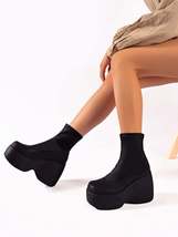 Chunky Platform Wedge Boots - $127.56 CAD