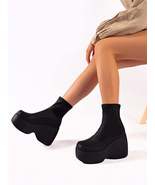 Chunky Platform Wedge Boots - $127.69 CAD