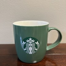 Starbucks Green Coffee Mug With White Mermaid Siren Logo 11 Ounce NIB - $16.82