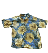 Tommy Bahama Hawaiian Shirt Men&#39;s XL Silk Blue Floral   Short Sleeve - £12.48 GBP