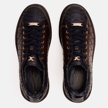 The Adler Navy Blue & Burgundy Snake Leather Men Sneaker Limited Edition image 10