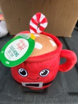 Merry &amp; Bright Collection Squeaking Dog Toy / Plush Cocoa Mug - $4.92