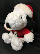 Hallmark Snoopy as Santa Plush Peanuts Gang Dog Stuffed Animal 9&quot; sitting TAG - £23.17 GBP