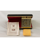 Vintage Working Elgin Travel Clock Set with Original Instruction Manual - $48.54 CAD