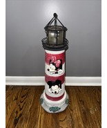 Rare Disney Mickey &amp; Minnie Mouse Ceramic Outdoor Lighthouse Lawn Decora... - $243.96 CAD