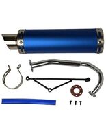 RedCap High Performance Exhaust System Muffler for GY6 50cc Scooter Blue  - $49.00