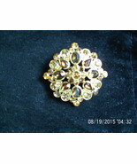 LC Brooch , Amber Color Rhinestones - $13.70 CAD