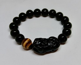 Onyx and Tigers Eye Bracelet of Self-Control and Inner Stength - £51.95 GBP