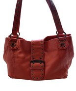CHI by Falchi Boho Hobo Purse Shoulder Bag Studded Buckle Leather Orange... - $69.94 CAD